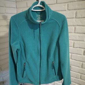 L.L. Bean Ladies Green Full Zip Fleece Jacket
